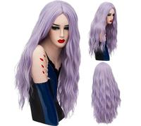 Parrucca bionda sintetica naturale da donna, lunga 70 cm, ondulata, rosa, 29 colori, capelli caldi, argento blu viola, 28 pollici