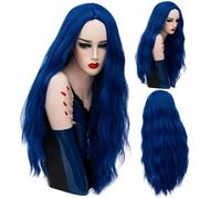 Parrucca bionda sintetica naturale da donna, lunga 70 cm, ondulata, rosa, 29 colori, capelli caldi, blu, 28 pollici