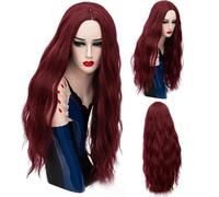 Parrucca bionda sintetica naturale da donna, lunga 70 cm, ondulata, rosa, 29 colori, capelli caldi, castano ramato, 28 pollici