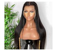 Parrucca Black Long Natural Natural Attacca naturale Silky Straight Glueleless Lace Parrucca anteriore for donne con parrucca giornaliera di capelli ogni giorno Parrucche quotidiane(26inch)