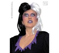 PARRUCCA BLACK / WHITE CRUDELIA DE MON CARNEVALE HALLOWEEN