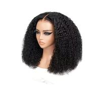 Parrucca Bob Capelli umani 13x4 Frontale in pizzo Onda riccia profonda Parrucche corte for le donne Attaccatura naturale facile da modellare(12 inch)