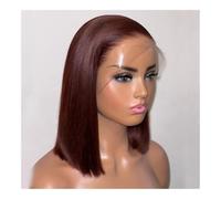 Parrucca Bob Castano Cioccolato Capelli Umani 13X4 Hd Parrucche Frontali in Pizzo Marrone Trasparente Indossa e Vai Parrucca Senza Colla Pre-Spuntata for Donne Nere Extension per Capelli(14inch)