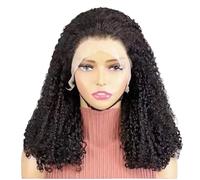 Parrucca Bob con onde profonde, capelli umani, indossa e vai, parrucche frontali in pizzo HD 13x4 senza colla for donne nere, bagnate e ondulate Topper per Capelli da Donna(22")