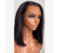 Parrucca Bob Corta Liscia Chiusura Parrucca Frontale In Pizzo Remy Brasiliana 200 density 8inch#4x4 Lace Wig