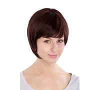 Parrucca Bob Corto Da Donna Marrone Scuro Con Riga Circa 20 1237-2T33