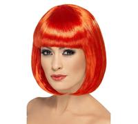 Parrucca Bob Corto Sexy Con Frangia Colorata Per Donne Adulte Costume