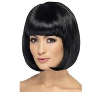 Parrucca Bob Corto Sexy Con Frangia Colorata Per Donne Adulte Costume
