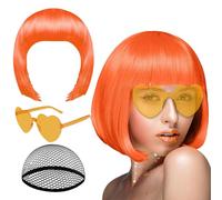 Parrucca Bob da donna - Capo Al Neon per Cosplay,Parrucche per giochi di ruolo, per costumi, teatro, carnevale e concerti