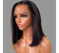 Parrucca Bob diritta parrucca corta 100% capelli umani parrucche frontali in pizzo 13x4 parrucca anteriore in pizzo 4x 4 parrucca con chiusura in pizzo parrucche in pizzo Bob Pre pizzicate