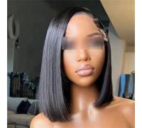 Parrucca Bob Diritta Setosa Parrucche Anteriori In Pizzo Brasiliano Per Capelli Umani Per Capelli Remy Da Donna Natural Color 13x1 T Part#12inch#180%