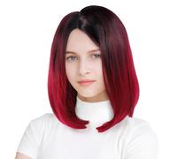 Parrucca Bob Liscia per Donna: Capelli Sintetici alla Moda per l'Uso