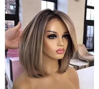 Parrucca Bob Marrone Evidenzia Parrucca Capelli Umani 360 Parrucca Pre Pizzicata 13X6 Parrucca Corta Bob Parrucca Anteriore In Pizzo Parrucche Per Capelli Umani Per Le Donne