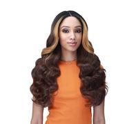 Parrucca Bobby Boss Oh Baby MLF654 Fatima Glueless HD Lace Front Deep Wave per donne con capelli pre-pizzicati per un look naturale (2T/ROSERED)
