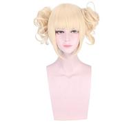 Parrucca Boku no Hero Academia Cosplay Breve Biondo Chiaro Capelli sintetici My Hero Academia Himiko Toga Party Gioco di ruolo Parrucche + berretto parrucca Taglia unica Parrucca Himiko Toga