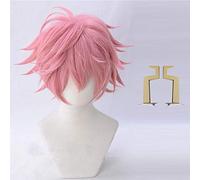 Parrucca Boku no Hero Academia Mina Ashido Parrucche Cosplay My Hero Academia Capelli sintetici corti Ashido Mina Copricapo Taglia unica Parrucca e copricapo