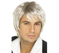 Parrucca Boy Band Bionda Chiara Per Uomo Accessorio Per Costume Da Celebrità