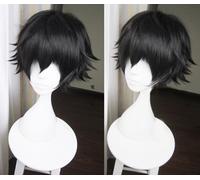 Parrucca Bungo Stray Dogs Edogawa Ranpo Cosplay parrucca nera black corta corta
