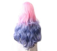 Parrucca Capelli Ondulati Parrucca Sintetica Parrucche Lunghe Blu Per Cosplay Per Donne Colorate Rosso Rosa Biondo Viola Marrone Verde Nero Borgogna Grigio Parrucche Per Donne (P4/30 28 Pollici)