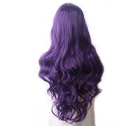 Parrucca Capelli Ondulati Parrucca Sintetica Parrucche Lunghe Blu Per Cosplay Per Donne Colorate Rosso Rosa Biondo Viola Marrone Verde Nero Borgogna Grigio Parrucche Per Donne (Oro Senza Foro 28 Poll