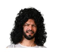 BigBuy Carnival Parrucca per capelli ricci neri