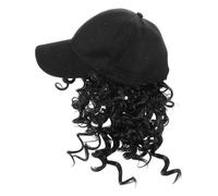 Parrucca Cappello Baseball Riccia Afro Nera per Donna Taglia Unica | Fibra e Tessuto, Indossabile in Pochi Istanti, Stile Naturale per Uscite e Occasioni Moda Tutto L'anno