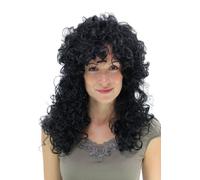 Parrucca Carnevale in Rio Ricci stile Latina Nero PW0032-P103