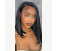Parrucca Caschetto, Parrucche Frontali A Onda Profonda, Parrucche In Capelli Umani Con Onda D'acqua, Parrucche In Capelli Umani Con Chiusura In Pizzo Per Donna 4x4 Lace Wig 16inch Bob#150