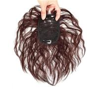 Parrucca castano chiaro per la parte superiore della testa, topper per capelli ricci da donna, capelli castano chiaro, extension per capelli senza cuciture, extension per capelli sottili