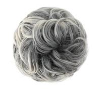 Parrucca Chignon, Chignon spettinato in fibra sintetica ad alta temperatura for donna - accessorio for lo styling resistente al calore,Parrucca Chignon Disordinato(Flower white)