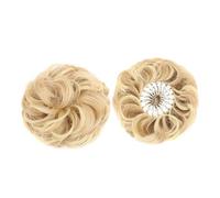 Parrucca Chignon, Extension for chignon spettinato sintetico, chignon soffice, design a nido d'uccello, ondulato retrattile,Parrucca Chignon Disordinato(Gold)
