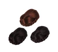 Parrucca chignon intrecciata in fibra sintetica, per donne e ragazze, elegante, per matrimoni, feste e uso quotidiano, facile da usare e aggiungere volume, 1 pezzo