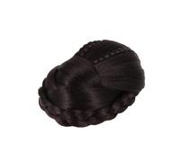 Parrucca chignon intrecciata in fibra sintetica, per donne e ragazze, elegante, per matrimoni, feste e uso quotidiano, facile da usare e aggiungere volume, 1 pezzo