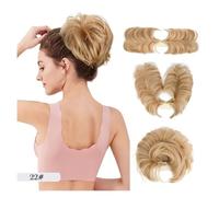 Parrucca Chignon, Pettine fermaglio for capelli Messy Bun - Versatile chignon for donne, capelli corti e lisci,Parrucca Chignon Disordinato(Golden yellow)