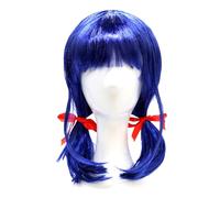 Parrucca coccinella coccinella, Lady Bug Parrucca Ragazze, Capelli sintetici blu, Donne Parrucche Maggiolino Con Rete Capelli, Per Halloween, Cosplay, Carnevale