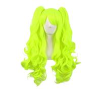 Parrucca coda di cavallo rosa ondulata for capelli sintetici 1pc for il gioco Cosplay Parrucche anime principessa con frangia a trecce