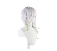 Parrucca coda di cavallo verde chiaro sfumata bianca argento 1pc for personaggio del gioco