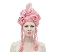 Parrucca Coloniale da Donna Costume Floreale Vintage Halloween del | Accessori per Capelli Cosplay Parrucca Barocca a per di Ruolo Mascherata Carnevale Palco Foto Prop