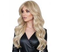 Parrucca con capelli ricci, 45,7 cm, con clip invisibili, resistente al calore, realistica, per donne, spose, lavoro, studenti, matrimoni, ufficio, occasioni di riunione