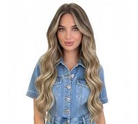 Parrucca Con Capelli Ricci - Parrucca Naturale Con Clip Invisibili Resistente Al Calore Da 46 Cm - Capello Finto Ricci dall'Aspetto Realistico,Per Donne Signore Sposa Studentesse Lavoro Matrimonio Uff