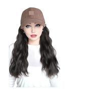 Parrucca Con Cappuccio Parrucca sintetica con capelli lisci verso l'interno, berretto da baseball, parrucca con onde d'acqua, extension con coda di cavallo giornaliera(Color19)