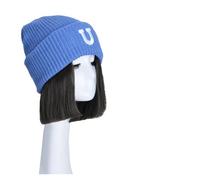 Parrucca Con Cappuccio Parrucca sintetica da 18 pollici, tutto in uno, berretto lavorato a maglia autunnale e invernale, con clavicola e parrucca versatile(AT444-4)