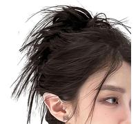 Parrucca con chignon, elegante, elastica, capelli naturali disordinati, extension per capelli a coda di cavallo, per uscire e per tutti i giorni, per donne e ragazze