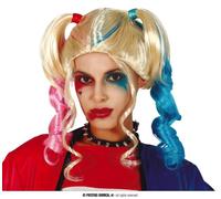Parrucca con codini colorati ragazza cattiva