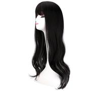 Parrucca Con Frangia Parrucca, capelli ricci lunghi ondulati da donna con frangia completa, copricapo completo in seta ad alta temperatura con fibra chimica simulata Parrucche Da Donna Con Capelli Uma