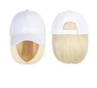 Parrucca con Frangia Parrucca da Cappello Berretto da baseball Parrucca Cappello sintetico con capelli Parrucca Naturalmente Cappello con parrucca Parrucche Parrucche Bobo Donna regolabile Cappello co