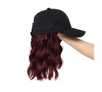 Parrucca con Frangia Parrucca da Cappello Berretto da baseball sintetico Parrucca for capelli Berretto nero naturale Estensioni for capelli Parrucca naturale Parrucche ondulate Parrucca for cappello r
