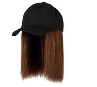 Parrucca con Frangia Parrucca da Cappello Cap Parrucca sintetica Estensioni dei capelli Parrucche for capelli for donna Berretto da baseball Hip Hop regolabile in fibra ad alta temperatura Bob corto d