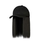 Parrucca con Frangia Parrucca da Cappello Cap Parrucca sintetica Estensioni dei capelli Parrucche for capelli for donna Berretto da baseball Hip Hop regolabile in fibra ad alta temperatura Bob corto d