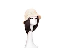 Parrucca con Frangia Parrucca da Cappello Cappello da donna Cappelli da sole estivi Cappello da pescatore bianco con parrucchino Parrucca for donna Cappellino a forma di onda for capelli finti Ragazze
